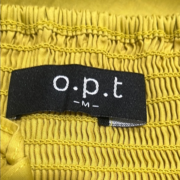 O.P.T  COLETTE Yellow Ruched Top COTTON MIDI DRESS,SPRING GARDEN PARTY SIZE M. - Picture 3 of 11